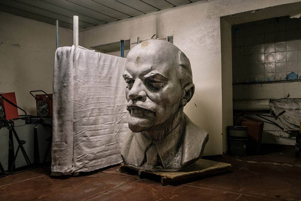 This Lenin head is more than two metres tall and previously stood on the site of theV.I. Lenin Nuclear Power Station (Chernobyl Nuclear Power Plant). It is now stored in a room used by the facility cleaning staff. Despite the authorities claims of contamination, no significant levels of radiation were found. Chernobyl. 6 October 2016